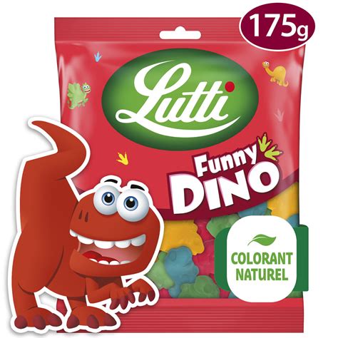 Bonbons funny dino aux fruits LUTTI Le sachet de 180G à Prix Carrefour