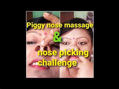 Piggy Nose Massage And Nose Picking Challenge YouTube