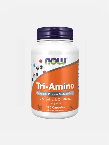 Tri Amino L Arginine L Ornithine L Lysine 120 cápsulas Now