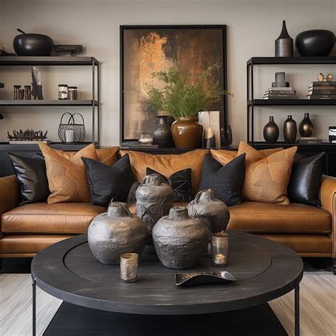 How to blend brown and black for a cozy living room ambiance – Artofit