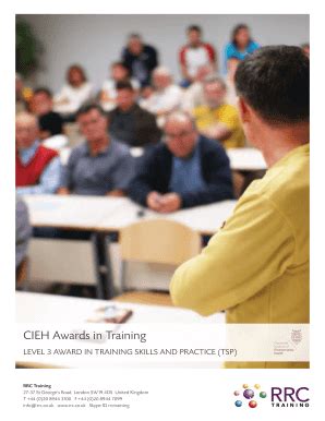 Fillable Online CIEH Awards In Training RRC Training Fax Email Print