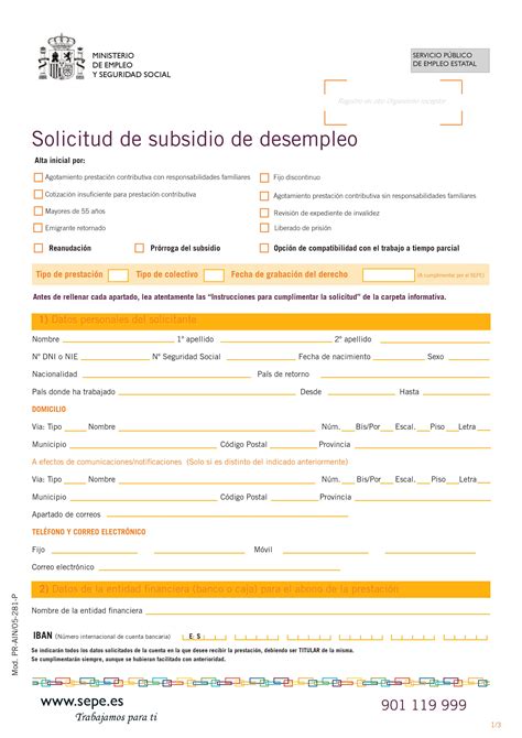 Solicitud Desempleo Tasa De Paro