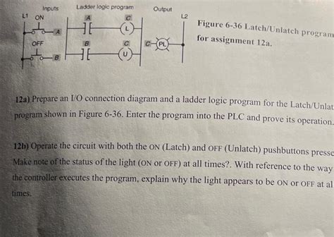 Solved Figure 6 36 Latch Unlatch Program For Assignment 12a Chegg