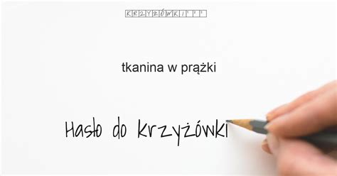 tkanina w prążki krzyżówka