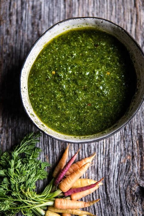 Spring Pea And Carrot Salad With Carrot Top Pesto Half Baked Harvest