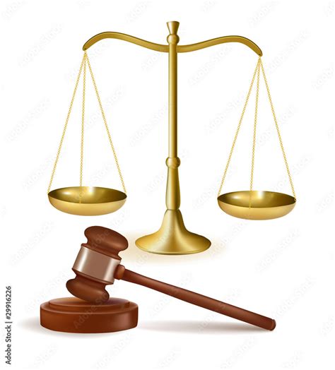 Judge Gavel With Law Books And Scales Vector Illustration Clip Art