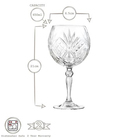 X Rcr Crystal Ml Melodia Gin Glasses Balloon Tonic Cocktail Glass