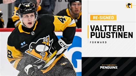 Les Penguins Signent à Nouveau Lattaquant Valtteri Puustinen Pour Un