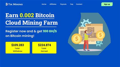 Tikmining New Free Bitcoin Cloud Mining Website 2023 Free Bitcoin