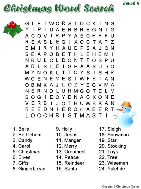 Christmas Wordsearch Coloured Kisses Corner´s