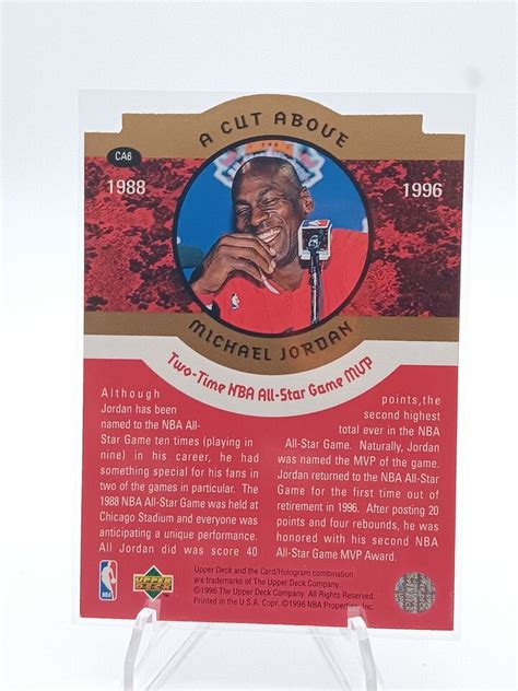 1996 97 Upper Deck Collector S Choice Cut Above CA6 Michael Jordan