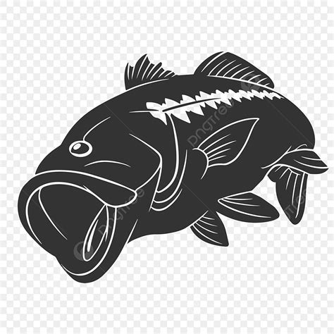 Gambar Vektor Ikan Bass Largemouth Bass Largemouth Ikan Bass Ikan Png Dan Vektor Dengan