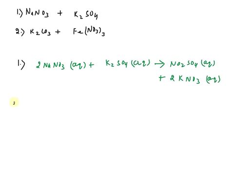 Solved Using The Solubility Rules Predict The Outcome Of The Reaction