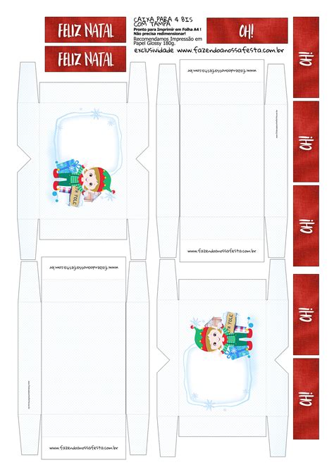 Caixa Bis Especial Natal Duede Fazendo A Nossa Festa