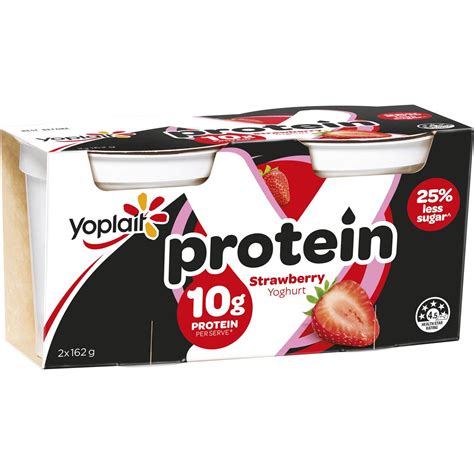 Yoplait Protein Strawberry Yoghurt 2 Pack Woolworths