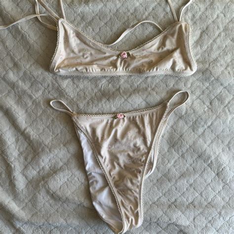 PacSun Eco Floral Bikini Set With Rose Detailing Depop