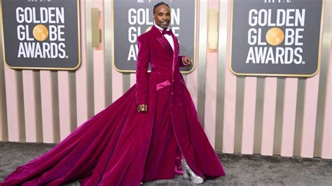 Billy Porter Tuxedo Dress At The Red Carpet Of Golden Globes 2023