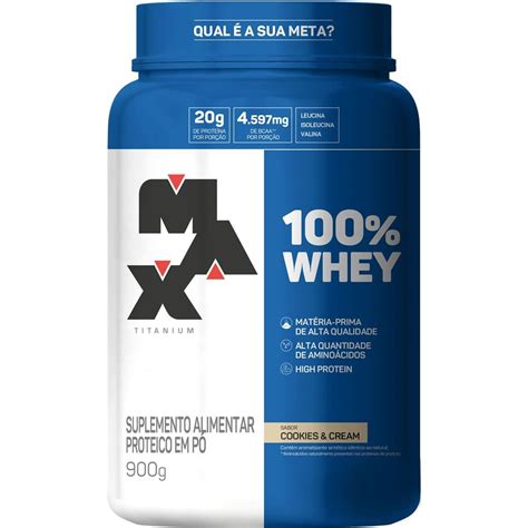 Whey G Cookies E Cream Max Titanium Otimanutri