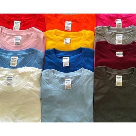 Kaos Polos Gildan Softstyle Premium Fesyen Pria Pakaian Atasan Di