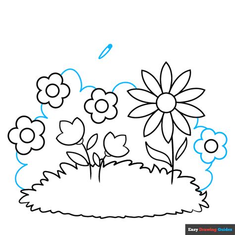 How To Draw A Flower Garden For Beginners Best Flower Site