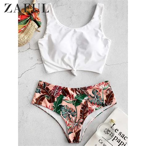 ZAFUL maillot de bain Triangle pour femmes ensemble Bikini noué