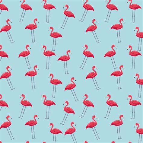 Premium Vector Pink Flamingos Background