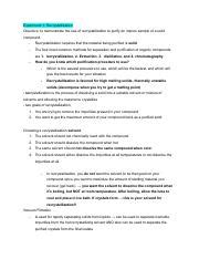 CHEM 237 Lab Exam Pdf Experiment 1 Recrystallization Objective To