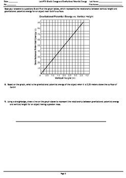 Kinetic Energy And Gravitational Potential Energy Lab By Joshua Wickline