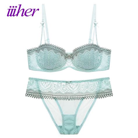 Iiiher Sexy Women Lace Lingerie Bra Set Push Up Bras And Underwear Sets