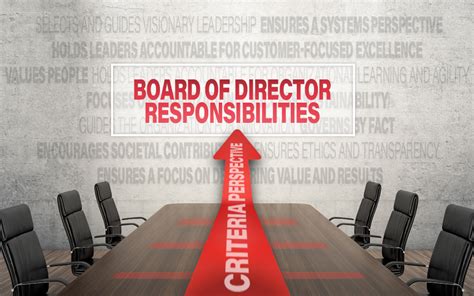 Board of Director Responsibilities: A Baldrige Criteria Perspective | NIST