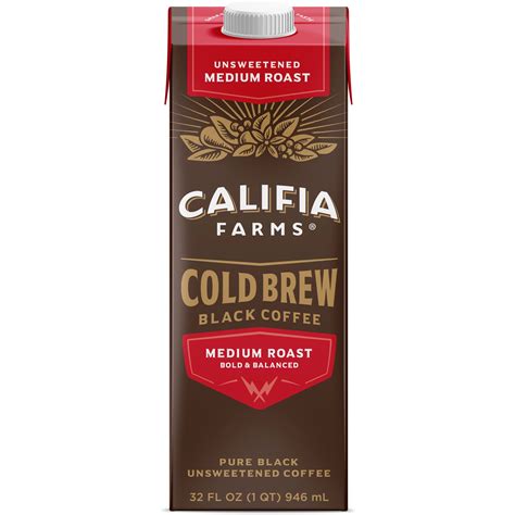 Buy Califia Farms Pure Black Medium Roast Cold Brew Coffee 32 Fluid