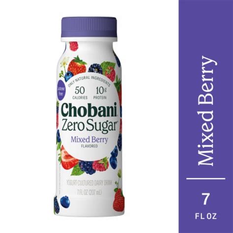 Chobani Zero Sugar Mixed Berry Greek Yogurt Drink Fl Oz Qfc