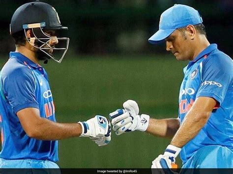 India Vs Sri Lanka Rohit Sharma S Special Message For Ms Dhoni After