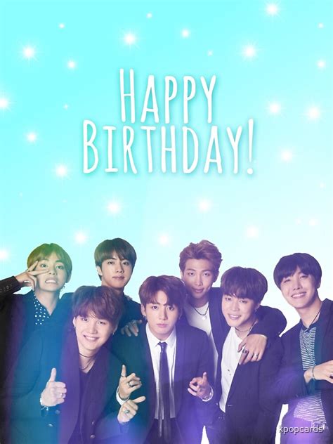 Bts Birthday Card Printable