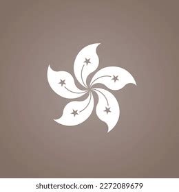 Bauhinia Blakeana Flower Symbol Flag Hong Stock Vector Royalty Free