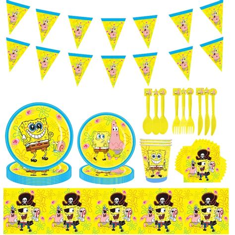 Spongebob Themed Party Decoration Paper Cup Paper Plate Paper Towel