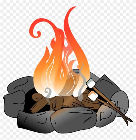 Beach Bonfire Clipart