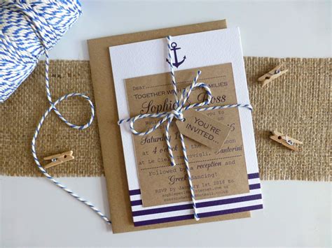 Nautical Wedding Invitation Bundle Seaside Wedding By Paperfudge