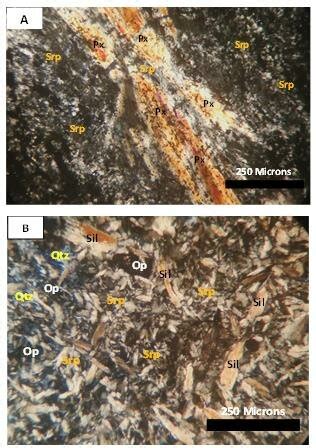 (A) Serpentinized ultramafic rock composed of serpentine minerals and... | Download Scientific ...