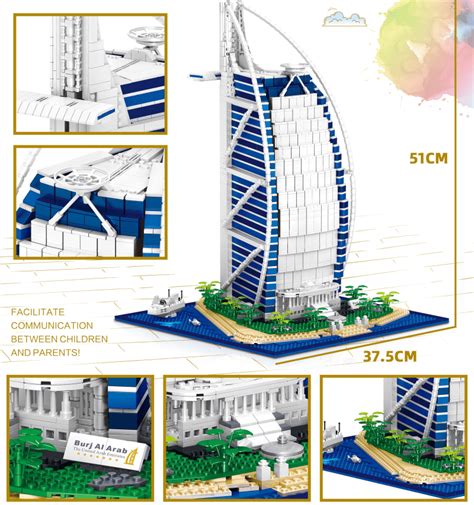 Hotel Burj Al Arab W Dubaju Z Klocków Zhe Gao Kompatybilne Z Lego