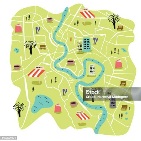 peta kota vektor ilustrasi stok  gambar  daerah