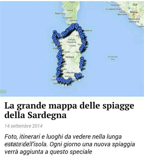 La Mappa Interattiva Delle Spiagge Della Sardegna Su La Nuova