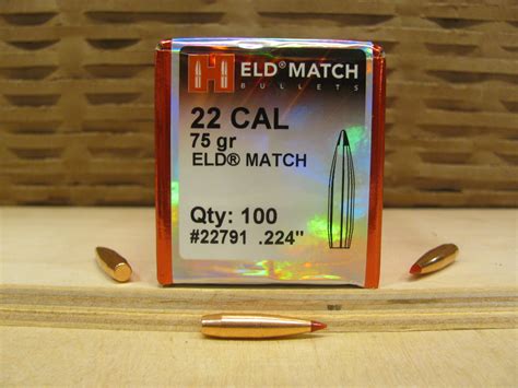 Count Box Cal Grain Eld Match Projectile For Handloading