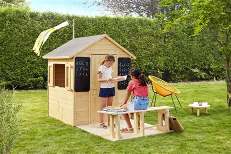 Casita De Madera Para Ni Os Con Terraza Y Banco Grace Soulet