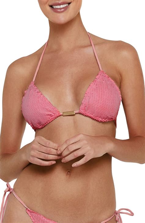 VIX PAULA HERMANNY Scales Ripple Bikini Top Pink Editorialist