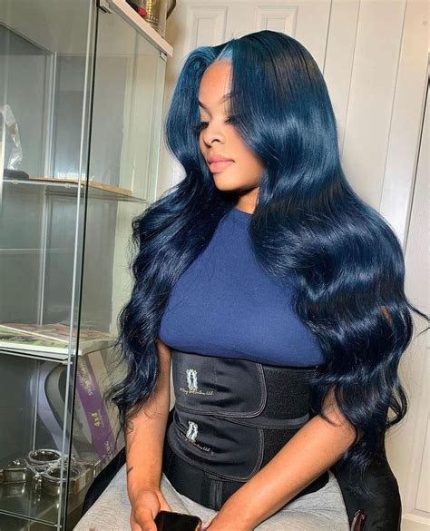 Blue Wig Hairstyle In 2021 Hair Laid Short Hair Styles Baddie