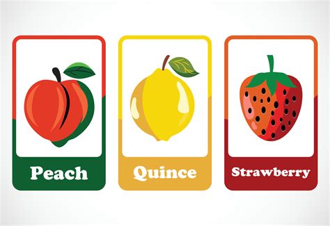 Fruit flashcards for kids. Educational cards for preschool. Printable ...