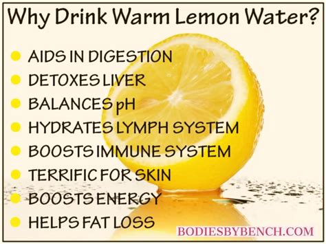 Benefits Of Lemon Water Bodies By Bench