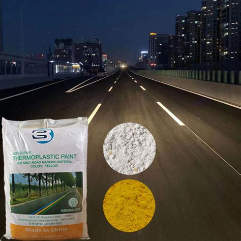 Reflective Thermoplastic Traffic Coating Powder Road Marking Paint