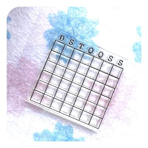 Carimbo De Silicone M Ni Bujo Planner Grid Papelaria Fofa